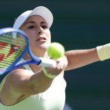 Belinda Bencic affrontera Alycia Parks au 1er tour à Wimbledon KEYSTONE/EPA/JOHN G. MABANGLO